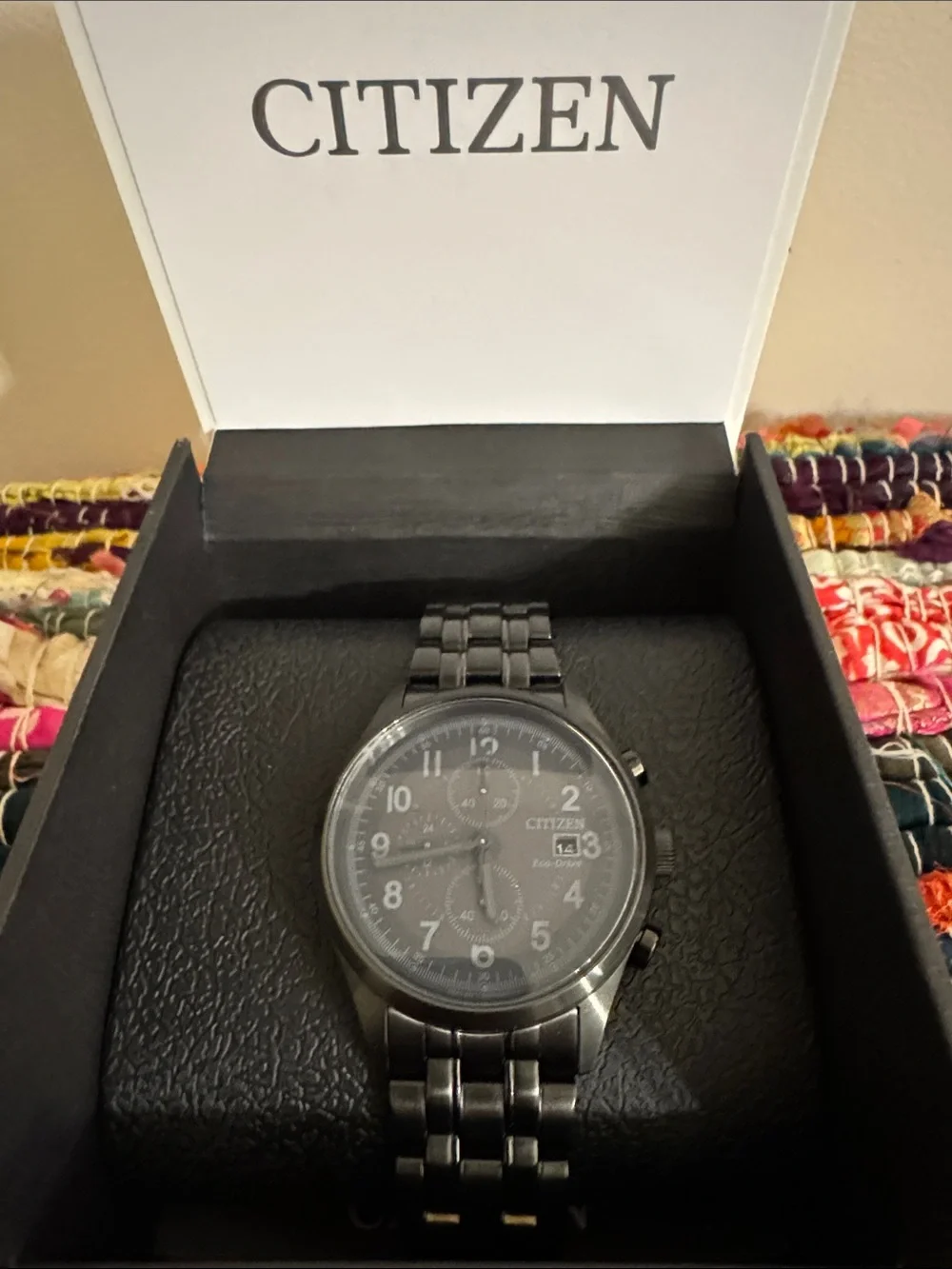 Citizen Black Stainless Steel Chronograph Watch